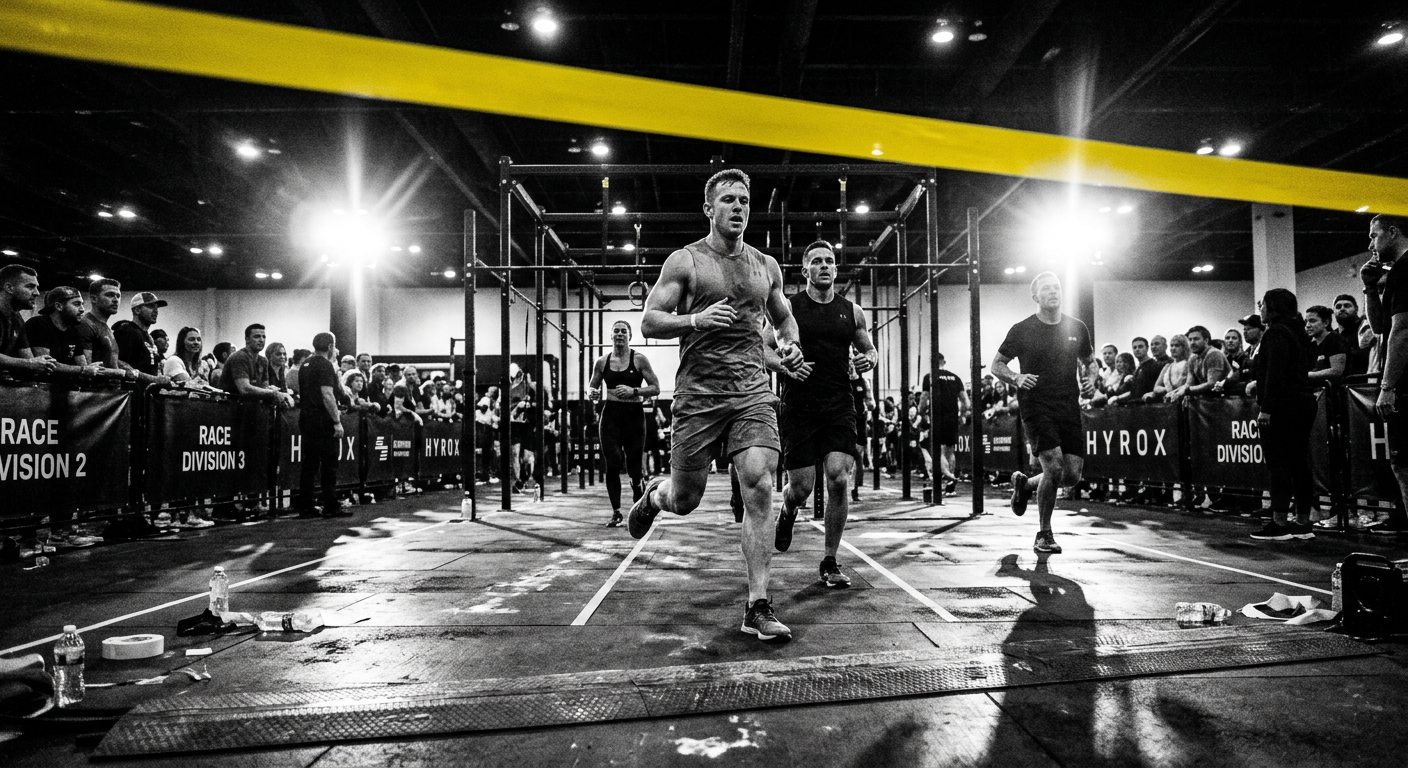 Hyrox-atleter på racegolvet